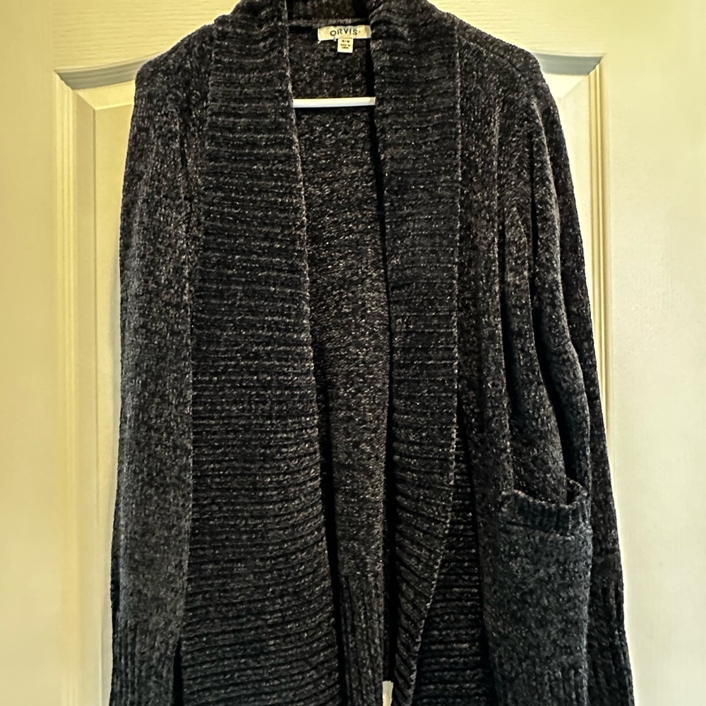 Orvis Dark Gray Knit Cardigan